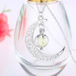 Luminous Moon Stone Healing Pendant Necklace - Image 9