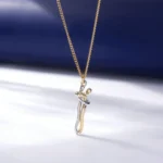 Gold Hug Necklace (With Ring) - Image 2
